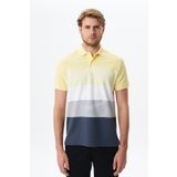 Ar-ma Erkek Polo Yaka Tişört Baskisiz Basic Örme Kumaş Regular Fit%100 Pamuk 30/1 Çift Toplama Penye Pike Y29374355002 Sarı-S1