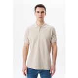 Ar-ma Erkek Polo Yaka Tişört Baskisiz Basic Örme Kumaş Regular Fit%100 Pamuk 30/1 Çift Toplama Penye Pike Y29374355202 Bej-B1