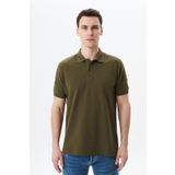 Ar-ma Erkek Polo Yaka Tişört Baskisiz Basic Örme Kumaş Regular Fit%100 Pamuk 30/1 Çift Toplama Penye Pike Y29374355202 Haki-H1