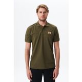 Ar-ma Erkek Polo Yaka Tişört Baskisiz Basic Örme Kumaş Regular Fit%100 Pamuk 30/1 Çift Toplama Penye Pike Y29374355402 Haki-H1