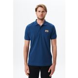 Ar-ma Erkek Polo Yaka Tişört Baskisiz Basic Örme Kumaş Regular Fit%100 Pamuk 30/1 Çift Toplama Penye Pike Y29374355402 İndigo-İ1