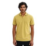 Ar-ma Erkek Polo Yaka Tişört Baskisiz Basic Örme Kumaş Regular Fit%100 Pamuk 30/1 Çift Toplama Penye Pike Y31374356702 Hardal Sarısı-H1