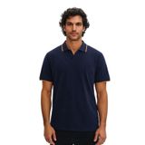 Ar-ma Erkek Polo Yaka Tişört Baskisiz Basic Örme Kumaş Regular Fit%100 Pamuk 30/1 Çift Toplama Penye Pike Y31374356702 Lacivert-L1