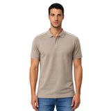 Ar-ma Erkek Polo Yaka Tişört Baskisiz Basic Örme Kumaş Regular Fit%100 Pamuk 30/1 Çift Toplama Penye Pike Y31374357002 Gri-Bej G8
