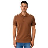 Ar-ma Erkek Polo Yaka Tişört Baskisiz Basic Örme Kumaş Regular Fit%100 Pamuk 30/1 Çift Toplama Penye Pike Y31374357002 Kahverengi-K7