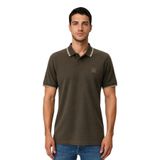 Ar-ma Erkek Polo Yaka Tişört Baskisiz Basic Örme Kumaş Regular Fit%100 Pamuk 30/1 Çift Toplama Penye Pike Y31374357102 Haki-H4