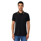 Ar-ma Erkek Polo Yaka Tişört Baskisiz Basic Örme Kumaş Regular Fit%100 Pamuk 30/1 Çift Toplama Penye Pike Y31374357402 Siyah-S1