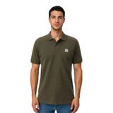 Ar-ma Erkek Polo Yaka Tişört Baskisiz Basic Örme Kumaş Regular Fit%100 Pamuk 30/1 Çift Toplama Penye Pike Y31374358002 Haki-H1