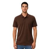 Ar-ma Erkek Polo Yaka Tişört Baskisiz Basic Örme Kumaş Regular Fit%100 Pamuk 30/1 Çift Toplama Penye Pike Y31374358302 Kahverengi-K1