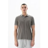 Ar-ma Erkek Polo Yaka Tişört Baskisiz Basic Örme Kumaş Regular Fit%100 Pamuk 30/1 Flamli Süprem Y25374490301 Haki-H1