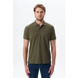 Ar-ma Erkek Polo Yaka Tişört Baskisiz Basic Örme Kumaş Regular Fit%50 Pamuk%50 Polyester Jakarli Süprem Y29374356302 Haki-H1