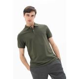 Ar-ma Erkek Polo Yaka Tişört Baskisiz Basic Örme Kumaş Regular Fit%95 Pamuk%5 Likra 30/1 Tek Toplama Licrali Pike Y25374302501 Haki-H1