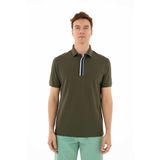 Ar-ma Erkek Polo Yaka Tişört Baskisiz Basic Örme Kumaş Regular Fit%95 Pamuk%5 Likra 30/1 Tek Toplama Licrali Pike Y25374306001 Haki-H1