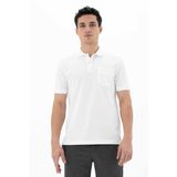 Ar-ma Erkek Polo Yaka Tişört Baskisiz Basic Sol Göğüs Cepli Örme Kumaş Büyük Beden%100 Pamuk 30/1 Çift Toplama Penye Pike Y25374866601 Beyaz-B1