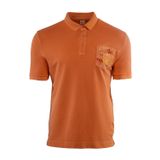 Ar-ma Erkek Polo Yaka Tişört Baskisiz Basic Sol Göğüs Cepli Örme Kumaş Regular Fit%100 Pamuk 30/1 Çift Toplama Penye Pike Y21374739701 Turuncu-T1