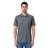 Ar-ma Erkek Polo Yaka Tişört Baskisiz Basic Yaka Fermuarli Örme Kumaş Regular Fit%100 Pamuk 30/1 Çift Toplama Penye Pike Y31374356502 Gri-G3