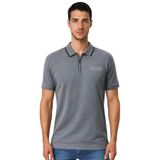 Ar-ma Erkek Polo Yaka Tişört Baskisiz Basic Yaka Fermuarli Örme Kumaş Regular Fit%100 Pamuk 30/1 Çift Toplama Penye Pike Y31374356602 Gri-G3