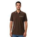 Ar-ma Erkek Polo Yaka Tişört Baskisiz Basic Yaka Fermuarli Örme Kumaş Regular Fit%100 Pamuk 30/1 Çift Toplama Penye Pike Y31374357202 Kahverengi-K1