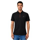 Ar-ma Erkek Polo Yaka Tişört Baskisiz Basic Yaka Fermuarli Örme Kumaş Regular Fit%100 Pamuk 30/1 Çift Toplama Penye Pike Y31374358502 Siyah-S1