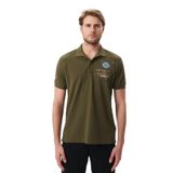 Ar-ma Erkek Polo Yaka Tişört Regular Fit%100 Pamuk Pike Yazı Baskılı Y29374355102 Haki-H1