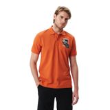 Ar-ma Erkek Polo Yaka Tişört Regular Fit%100 Pamuk Pike Yazı Baskılı Y29374355802 Pembe-P4