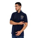 Ar-ma Erkek Polo Yaka Tişört Resim Baskili Örme Kumaş Büyük Beden%100 Pamuk 30/1 Çift Toplama Penye Pike K30374870902 Lacivert-L1