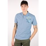 Ar-ma Erkek Polo Yaka Tişört Resim Baskili Örme Kumaş Regular Fit%100 Pamuk 30/1 Çift Toplama Penye Pike Y22374350301 Mavi-M2