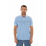 Ar-ma Erkek Polo Yaka Tişört Resim Baskili Örme Kumaş Regular Fit%100 Pamuk 30/1 Çift Toplama Penye Pike Y25374376201 Mavi-M2