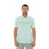 Ar-ma Erkek Polo Yaka Tişört Resim Baskili Örme Kumaş Regular Fit%100 Pamuk 30/1 Çift Toplama Penye Pike Y25374376201 Yeşil-Y7