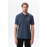 Ar-ma Erkek Polo Yaka Tişört Resim Baskili Örme Kumaş Regular Fit%100 Pamuk 30/1 Çift Toplama Penye Pike Y29374354902 Gri-G3