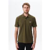Ar-ma Erkek Polo Yaka Tişört Resim Baskili Örme Kumaş Regular Fit%100 Pamuk 30/1 Çift Toplama Penye Pike Y29374354902 Haki-H1