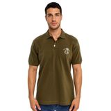 Ar-ma Erkek Polo Yaka Tişört Resim Baskili Örme Kumaş Regular Fit%100 Pamuk 30/1 Çift Toplama Penye Pike Y31374358402 Haki-H1