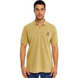 Ar-ma Erkek Polo Yaka Tişört Resim Baskili Örme Kumaş Regular Fit%100 Pamuk 30/1 Çift Toplama Penye Pike Y31374358402 Hardal Sarısı-H1