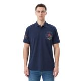 Ar-ma Erkek Polo Yaka Tişört Resim Baskili Örme Kumaş Regular Fit%100 Pamuk 30/1 Çift Toplama Penye Pike Y31374358902 Lacivert-L1
