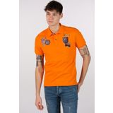 Ar-ma Erkek Polo Yaka Tişört Resim Baskili Örme Kumaş Regular Fit%95 Pamuk%5 Likra 30/1 Tek Toplama Licrali Pike Y22374300501 Turuncu-T1