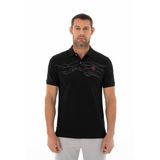 Ar-ma Erkek Polo Yaka Tişört Resim Baskili Örme Kumaş Regular Fit%95 Pamuk%5 Likra 30/1 Tek Toplama Licrali Pike Y25374305301 Siyah-S1