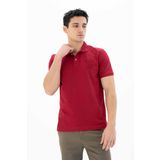 Ar-ma Erkek Polo Yaka Tişört Yazi Baskili Örme Kumaş Büyük Beden%95 Pamuk%5 Likra 30/1 Tek Toplama Licrali Pike Y25374866901 Bordo-B1