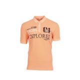 Ar-ma Erkek Polo Yaka Tişört Yazi Baskili Örme Kumaş Regular Fit%100 Pamuk 30/1 Çift Toplama Penye Pike Y0TYO7179 Turuncu-T2