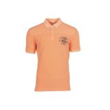Ar-ma Erkek Polo Yaka Tişört Yazi Baskili Örme Kumaş Regular Fit%100 Pamuk 30/1 Çift Toplama Penye Pike Y0TYO7342 Turuncu-T2