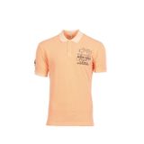 Ar-ma Erkek Polo Yaka Tişört Yazi Baskili Örme Kumaş Regular Fit%100 Pamuk 30/1 Çift Toplama Penye Pike Y0TYO7343 Turuncu-T2