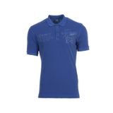 Ar-ma Erkek Polo Yaka Tişört Yazi Baskili Örme Kumaş Regular Fit%100 Pamuk 30/1 Çift Toplama Penye Pike Y0TYO7345 Saks Mavisi-SM1