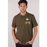 Ar-ma Erkek Polo Yaka Tişört Yazi Baskili Örme Kumaş Regular Fit%100 Pamuk 30/1 Çift Toplama Penye Pike Y22374350001 Haki-H1