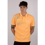 Ar-ma Erkek Polo Yaka Tişört Yazi Baskili Örme Kumaş Regular Fit%100 Pamuk 30/1 Çift Toplama Penye Pike Y22374375001 Turuncu-T1