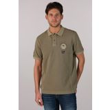 Ar-ma Erkek Polo Yaka Tişört Yazi Baskili Örme Kumaş Regular Fit%100 Pamuk 30/1 Çift Toplama Penye Pike Y22374375301 Haki-H1