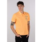 Ar-ma Erkek Polo Yaka Tişört Yazi Baskili Örme Kumaş Regular Fit%100 Pamuk 30/1 Çift Toplama Penye Pike Y22374375601 Turuncu-T1