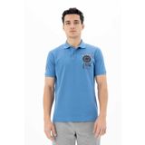 Ar-ma Erkek Polo Yaka Tişört Yazi Baskili Örme Kumaş Regular Fit%100 Pamuk 30/1 Çift Toplama Penye Pike Y25374350801 Mavi-M2