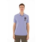 Ar-ma Erkek Polo Yaka Tişört Yazi Baskili Örme Kumaş Regular Fit%100 Pamuk 30/1 Çift Toplama Penye Pike Y25374350801 Mor-M1