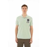 Ar-ma Erkek Polo Yaka Tişört Yazi Baskili Örme Kumaş Regular Fit%100 Pamuk 30/1 Çift Toplama Penye Pike Y25374350801 Yeşil-Y2