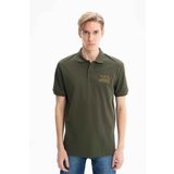 Ar-ma Erkek Polo Yaka Tişört Yazi Baskili Örme Kumaş Regular Fit%100 Pamuk 30/1 Çift Toplama Penye Pike Y27374353001 Haki-H1