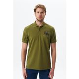 Ar-ma Erkek Polo Yaka Tişört Yazi Baskili Örme Kumaş Regular Fit%100 Pamuk 30/1 Çift Toplama Penye Pike Y29374356202 Yeşil-Y1